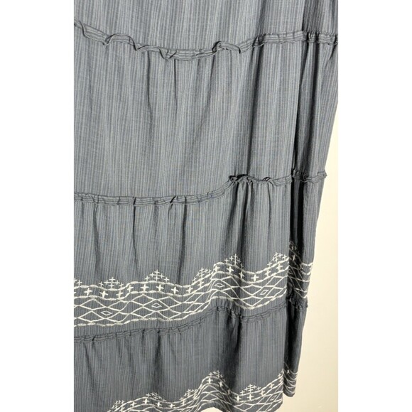 Knox Rose Womens Cottagecore Dress XXL Midi Tier Embroidery Ruffle Peasant NEW - Picture 4 of 15